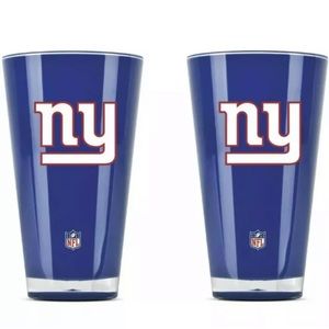 NEW YORK GIANTS 20 OZ INSULATED ACRYLIC TUMBLER CUP MUG – SET OF 2 NEW